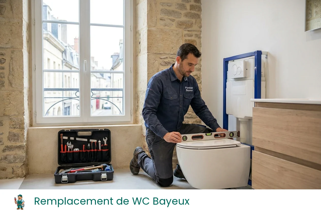 Remplacement de WC à Bayeux